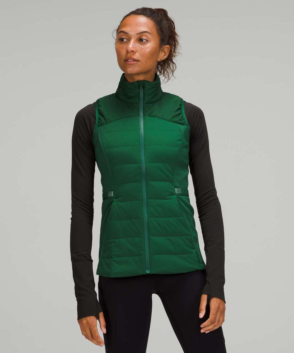 Lululemon Down For It Vest Size 2 Green